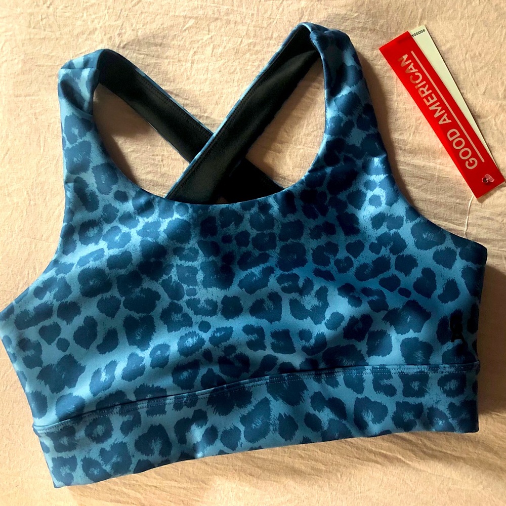 Good American Leopard Print Sports Bra